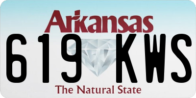 AR license plate 619KWS
