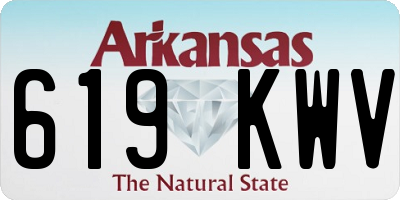 AR license plate 619KWV