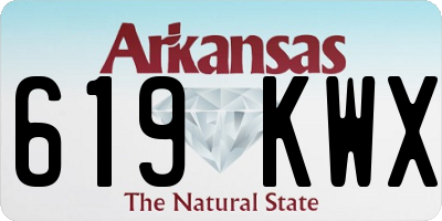 AR license plate 619KWX