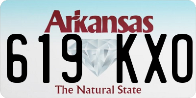 AR license plate 619KXO