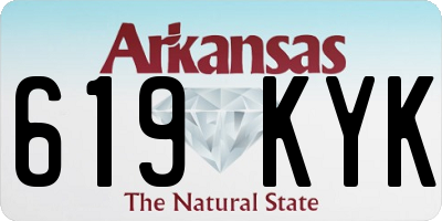 AR license plate 619KYK