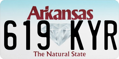 AR license plate 619KYR