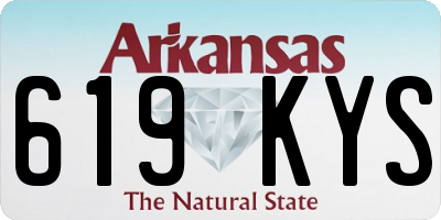 AR license plate 619KYS