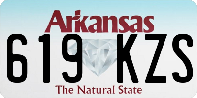 AR license plate 619KZS
