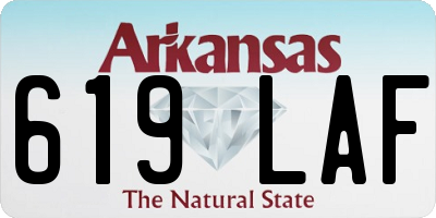 AR license plate 619LAF