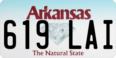 AR license plate 619LAI