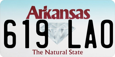 AR license plate 619LAO