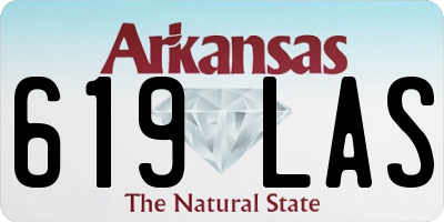 AR license plate 619LAS