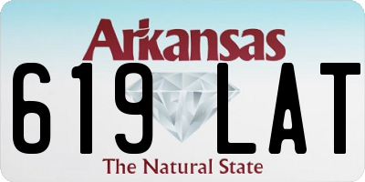AR license plate 619LAT
