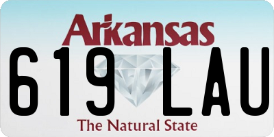 AR license plate 619LAU