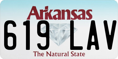 AR license plate 619LAV
