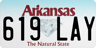 AR license plate 619LAY