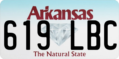 AR license plate 619LBC
