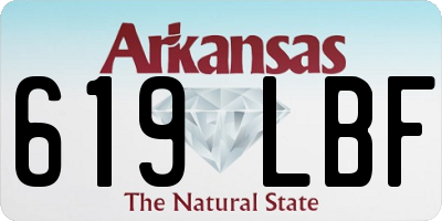 AR license plate 619LBF