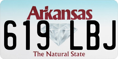 AR license plate 619LBJ