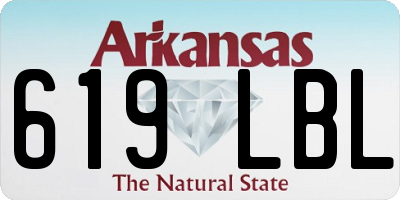 AR license plate 619LBL