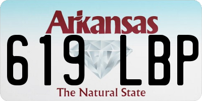 AR license plate 619LBP