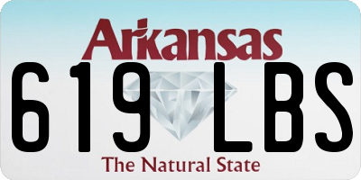 AR license plate 619LBS