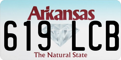 AR license plate 619LCB