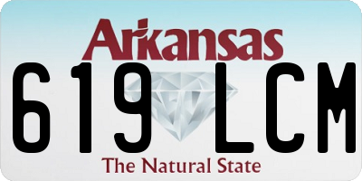 AR license plate 619LCM