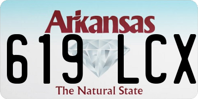 AR license plate 619LCX