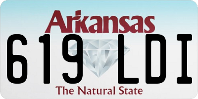 AR license plate 619LDI