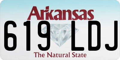 AR license plate 619LDJ