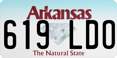 AR license plate 619LDO
