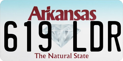 AR license plate 619LDR