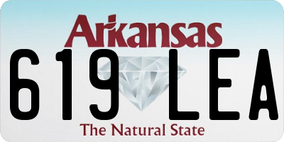 AR license plate 619LEA