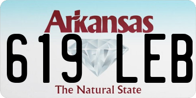 AR license plate 619LEB