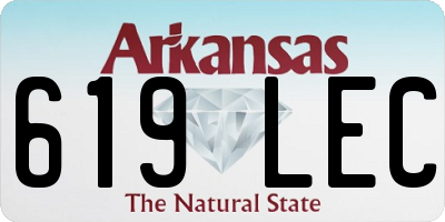 AR license plate 619LEC