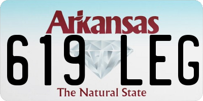 AR license plate 619LEG