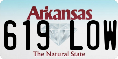 AR license plate 619LOW