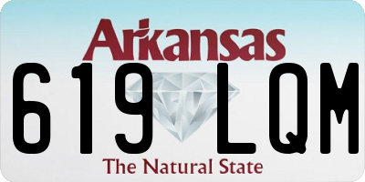 AR license plate 619LQM