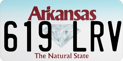AR license plate 619LRV
