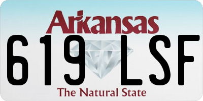 AR license plate 619LSF