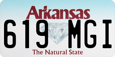 AR license plate 619MGI