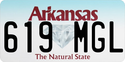 AR license plate 619MGL