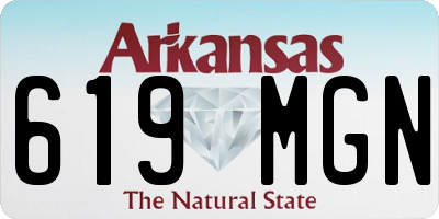 AR license plate 619MGN