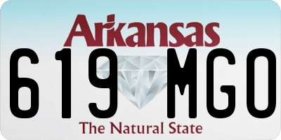 AR license plate 619MGO