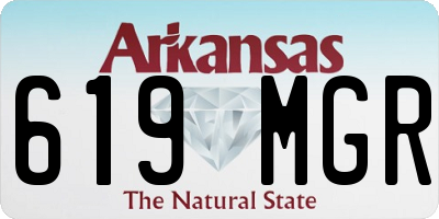 AR license plate 619MGR