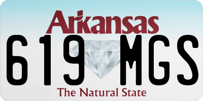 AR license plate 619MGS