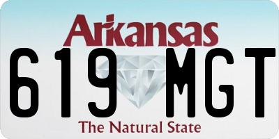 AR license plate 619MGT