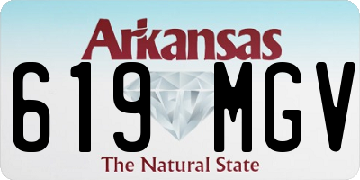 AR license plate 619MGV