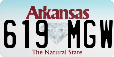 AR license plate 619MGW