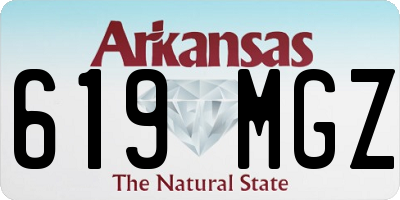 AR license plate 619MGZ