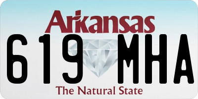 AR license plate 619MHA