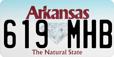 AR license plate 619MHB