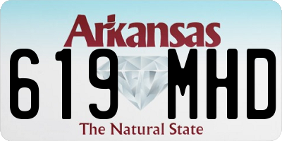 AR license plate 619MHD
